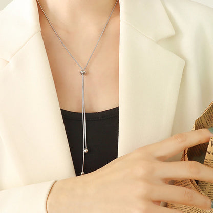 Personalized Y Pendant Necklace