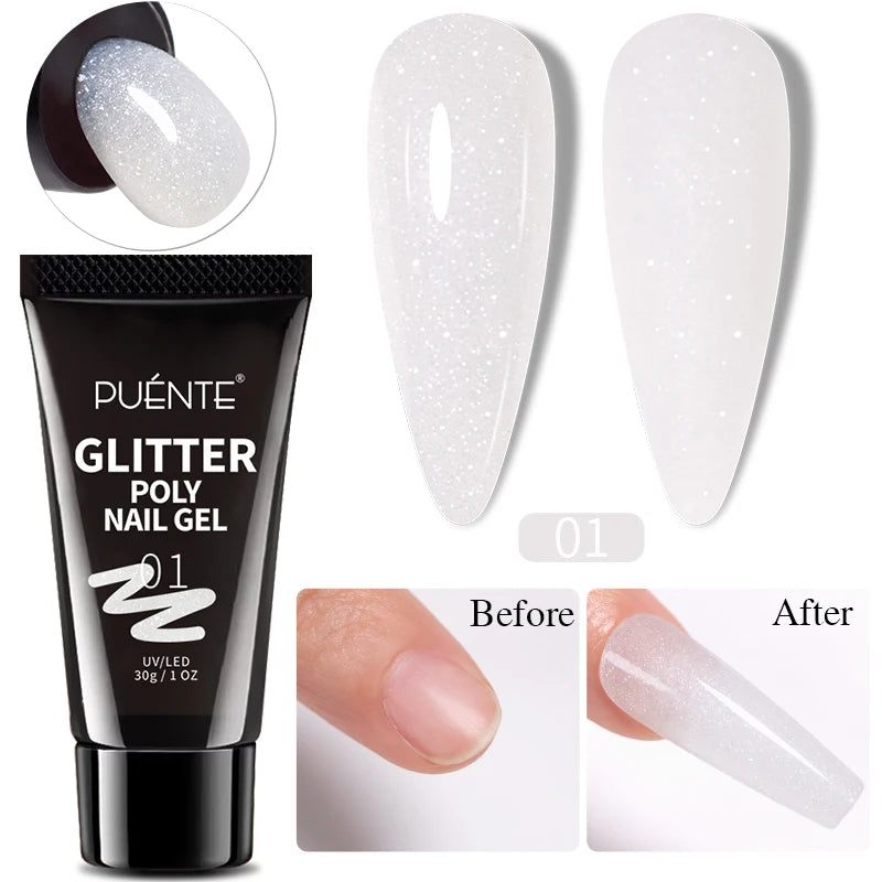 PUENTE Glitter Poly Nail Gel