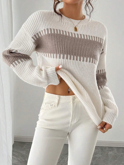 Straight-Cut Round Neck Pullover