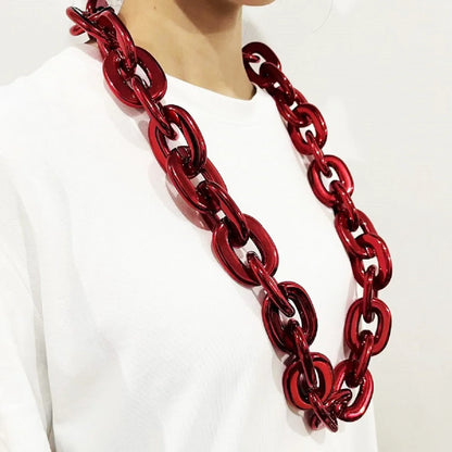 Wide Chunky Chain Necklace