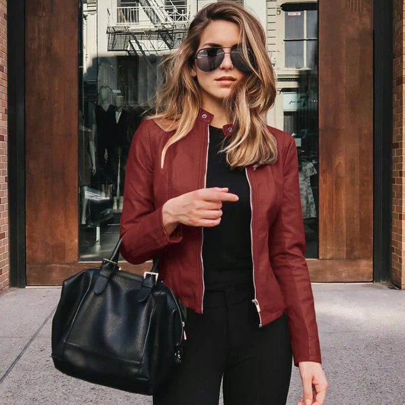 PU Leather Bike Jacket