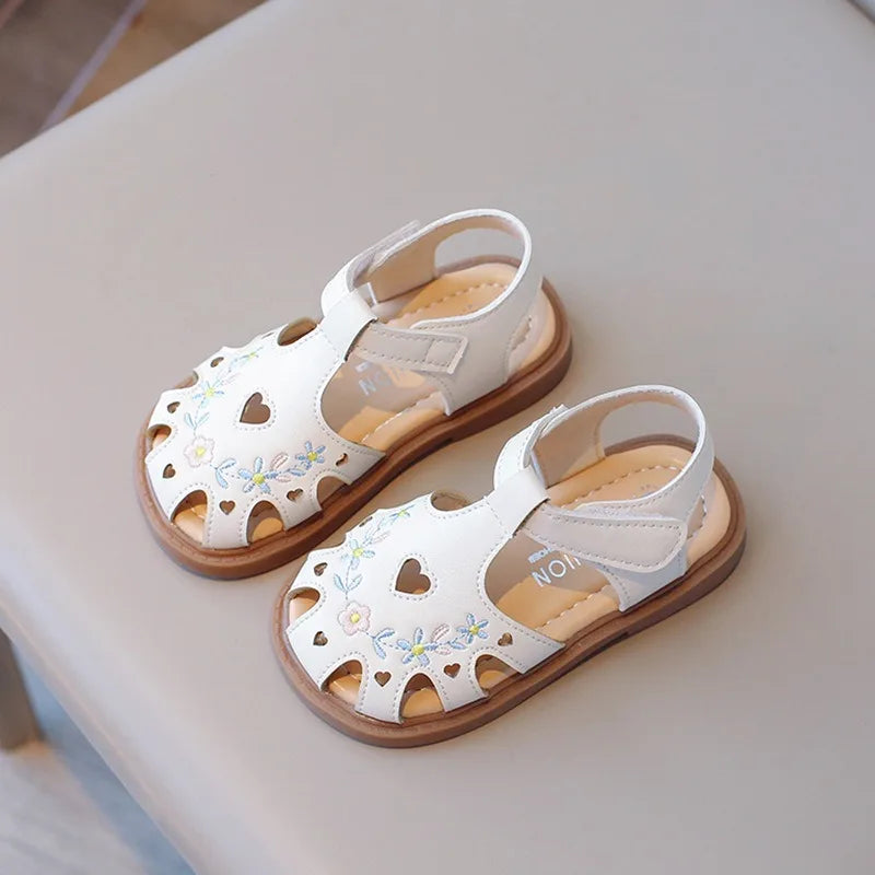 Embroidered Flower Princess Sandals