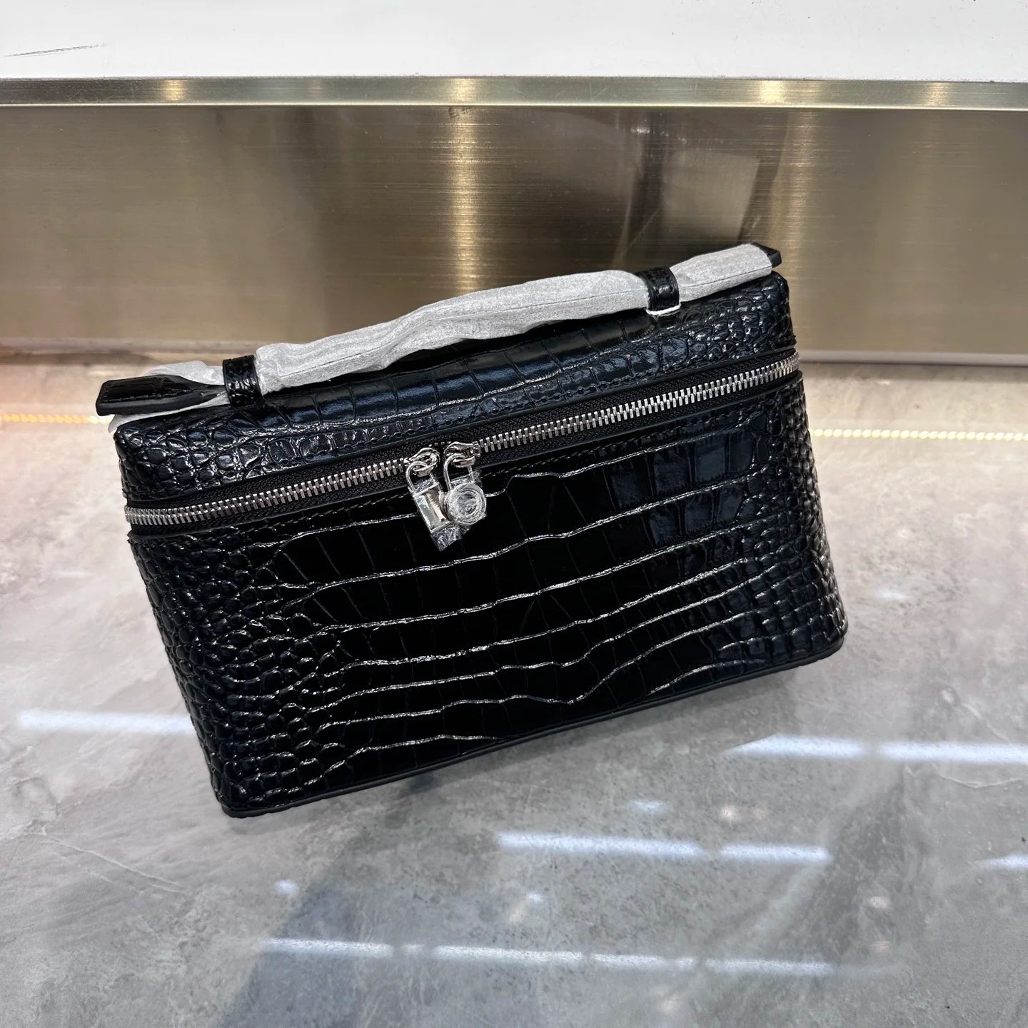 Crocodile Embossed Mini Clutch
