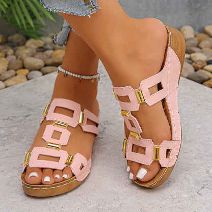Roman Wedge Sandals