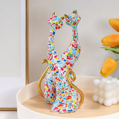 Couple Cat Sculpture