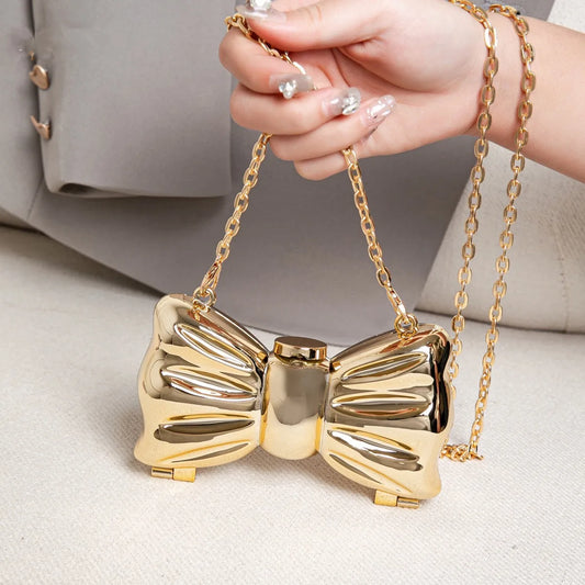 Golden Evening Round Clutch