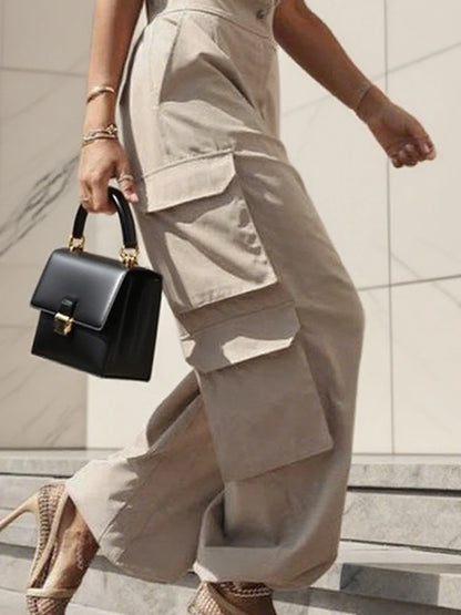 Button Pocket Jumpsuit