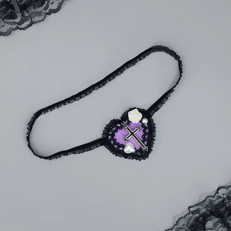 Gothic Lolita Heart Eye Mask