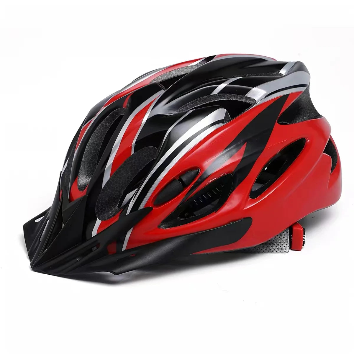 Carbon-Pattern Hollow-Vent Bike Helmet