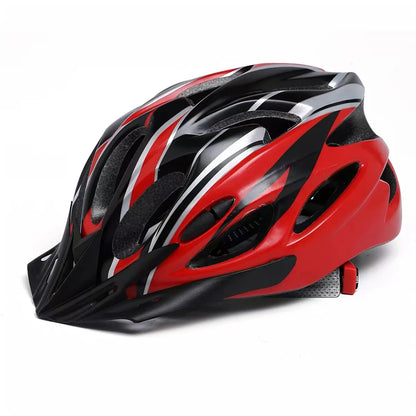 Carbon-Pattern Hollow-Vent Bike Helmet