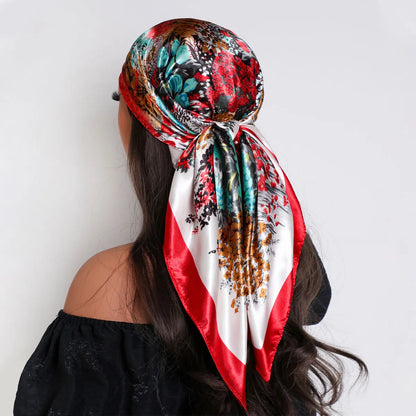 Silk Satin Square Scarf