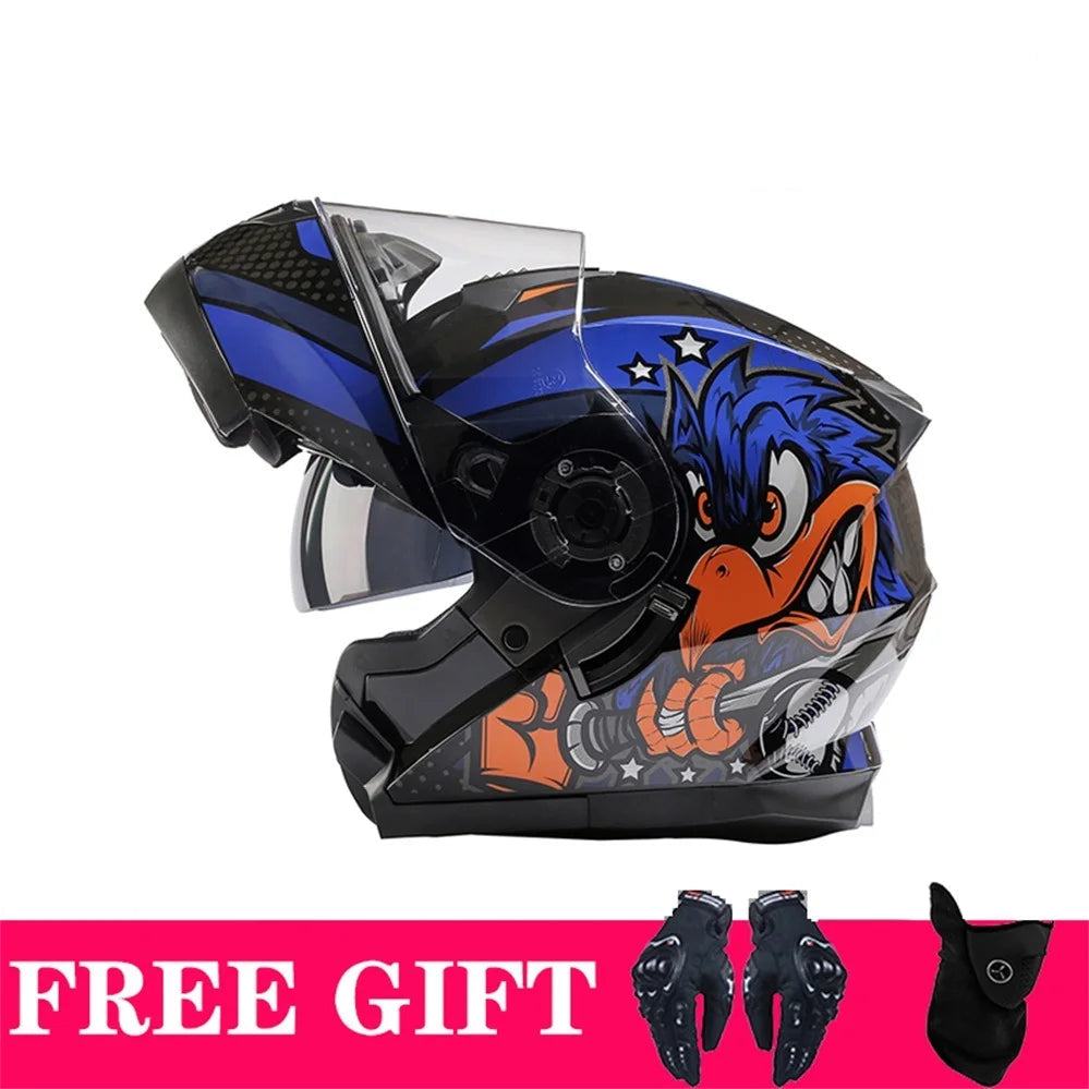 BLD-162 Double-Visor Flip-Up Helmet