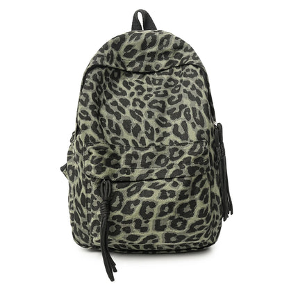 Leopard Print School Backpack