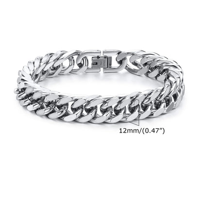 Double Curb Chain Bracelet