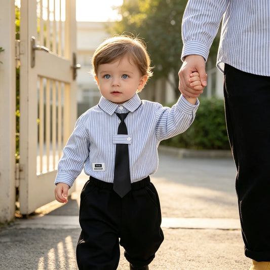 Striped Shirt and Pants Set