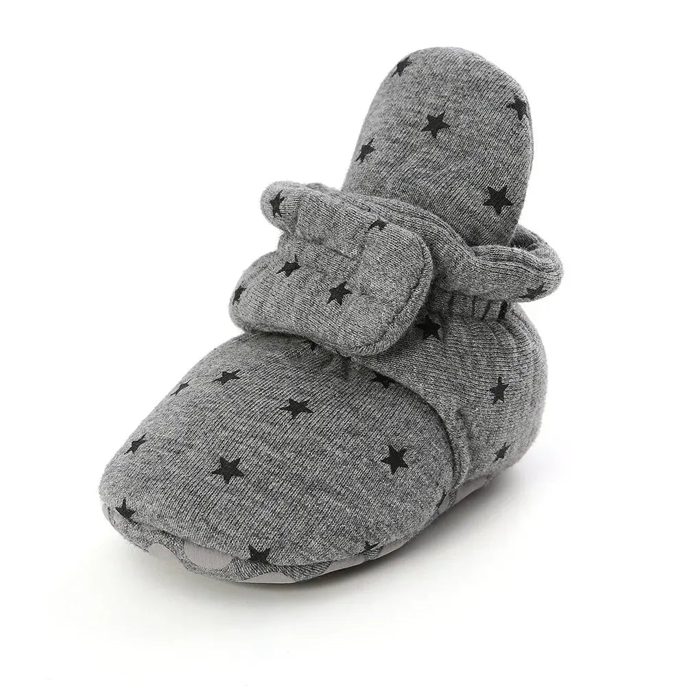 Star Checkered Baby Booties