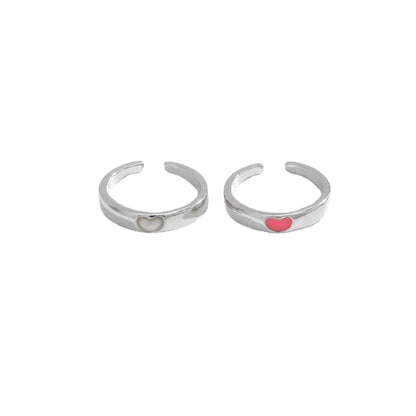 Luminous Couple Heart Ring