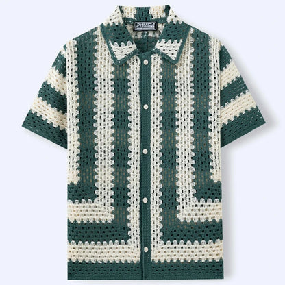 Striped Knit Casual Shirt