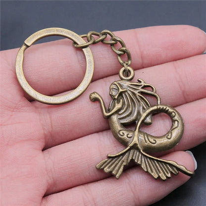 Seahorse Octopus Mermaid Keychains Nail