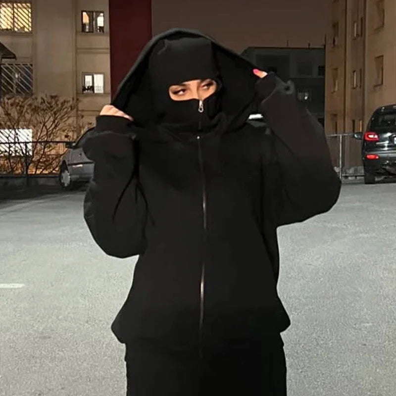 Face Mask Zip Hoodie