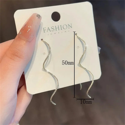 Wave Fringe Tassel Earrings