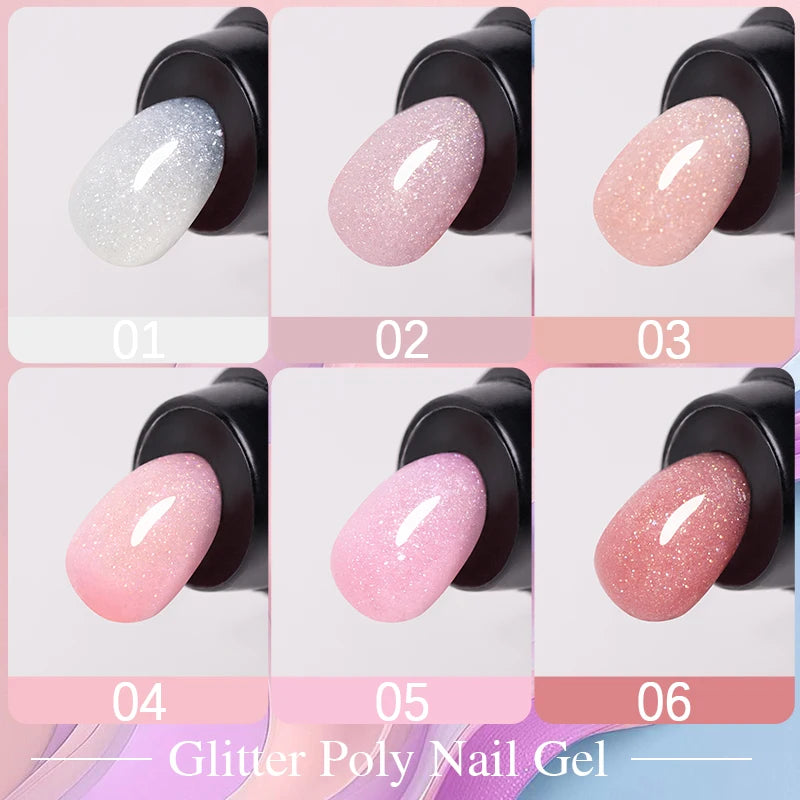 PUENTE Glitter Poly Nail Gel