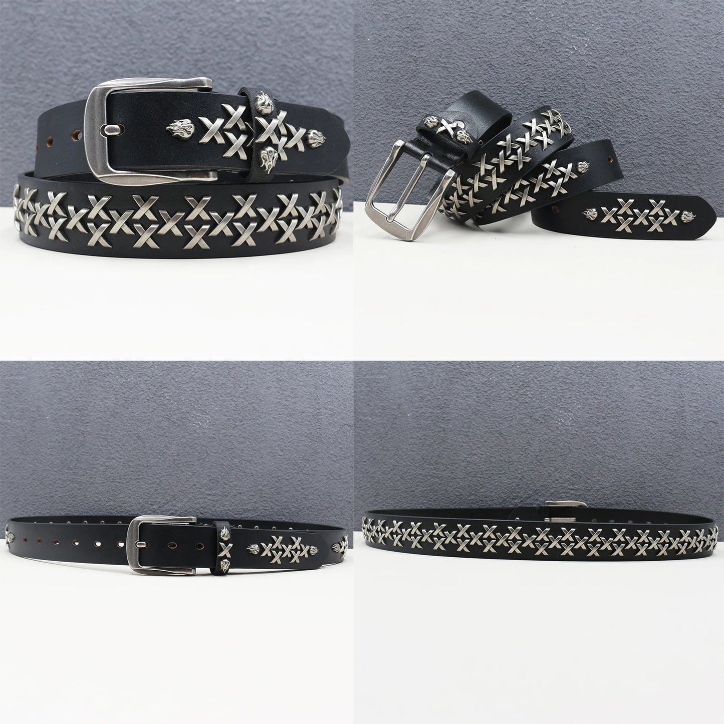 Heavy duty leather belt