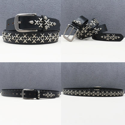 Heavy duty leather belt