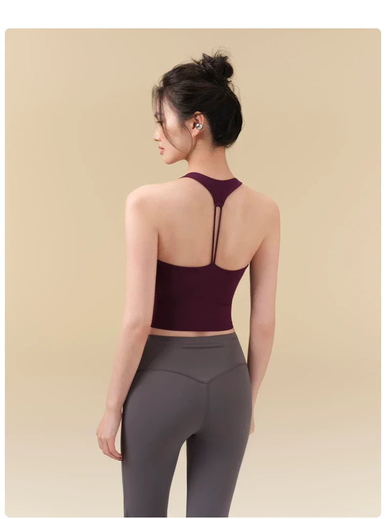 Cutout Back Ruched Tank