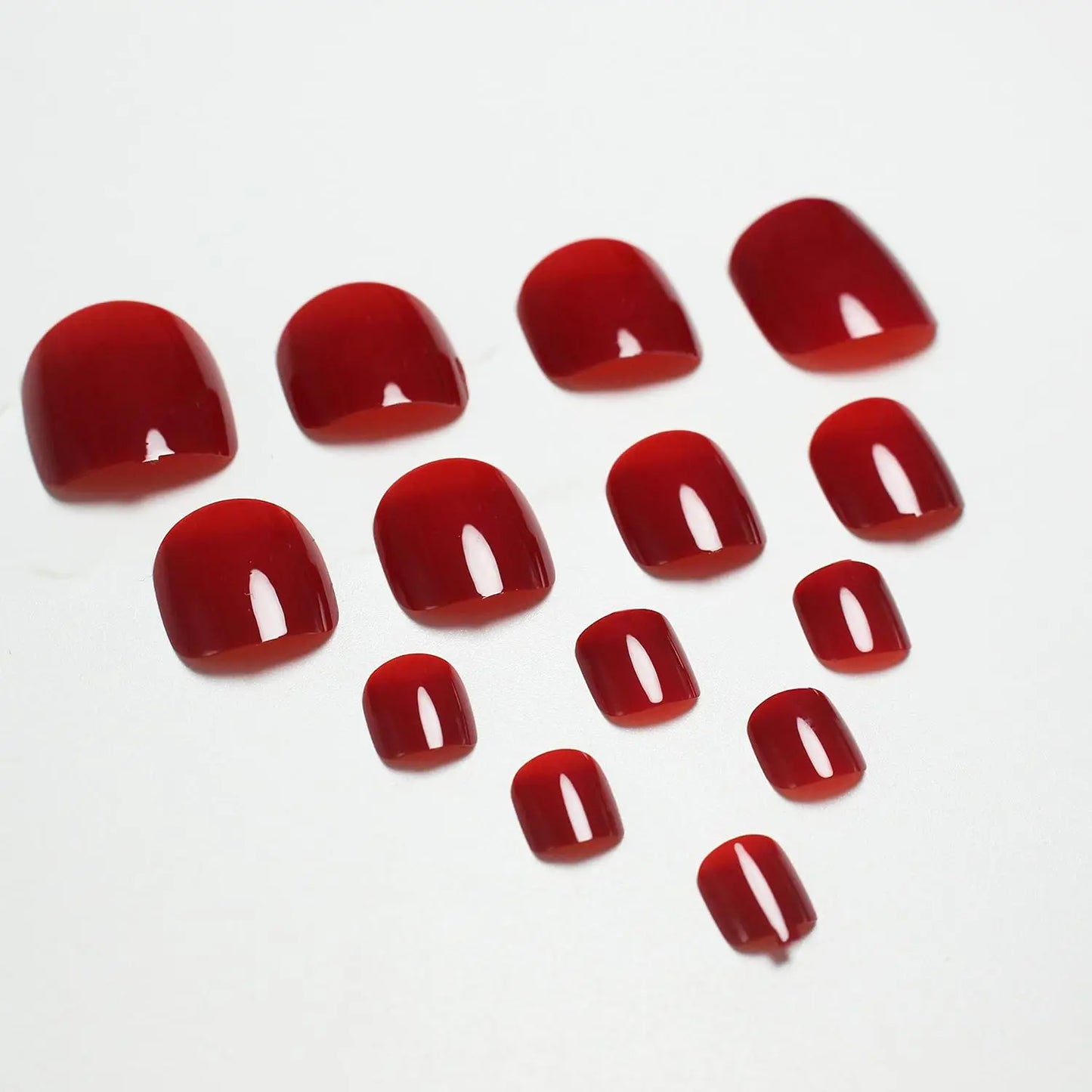 Multicolor Square Press-On Nails