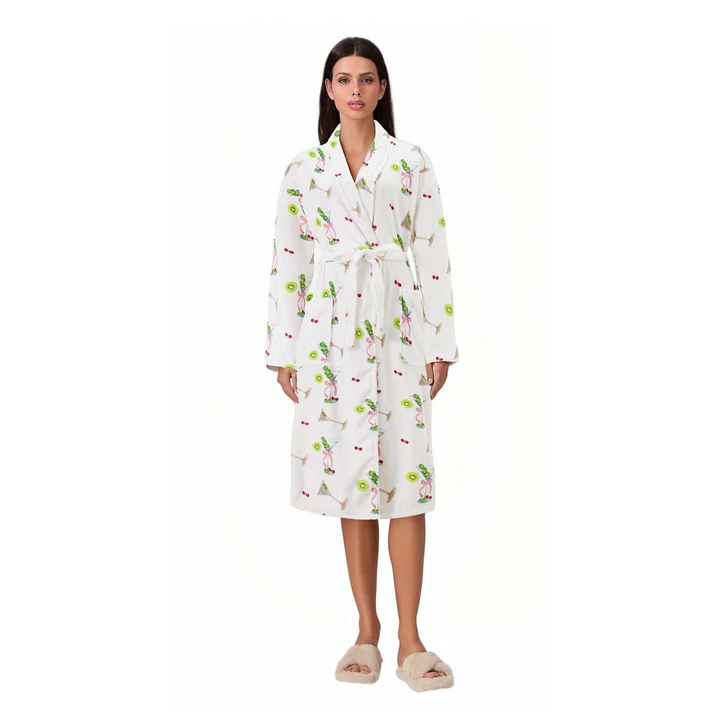 Printed Velvet Spa Robe