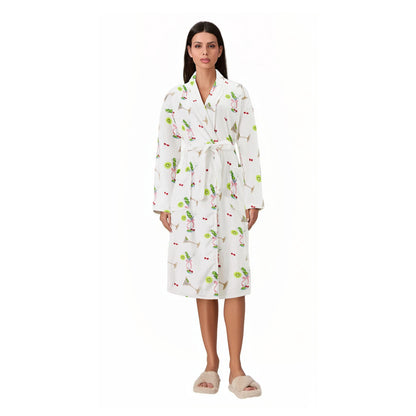 Printed Velvet Spa Robe