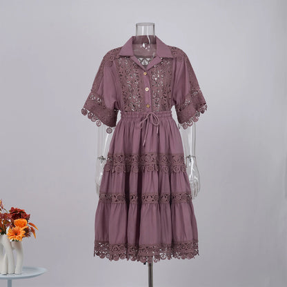 Embroidered Summer Skirt Suit