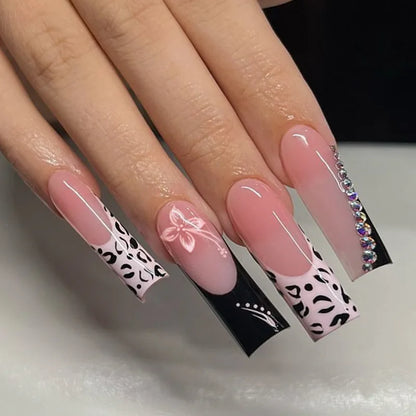 Leopard Cherry Press-On Nails