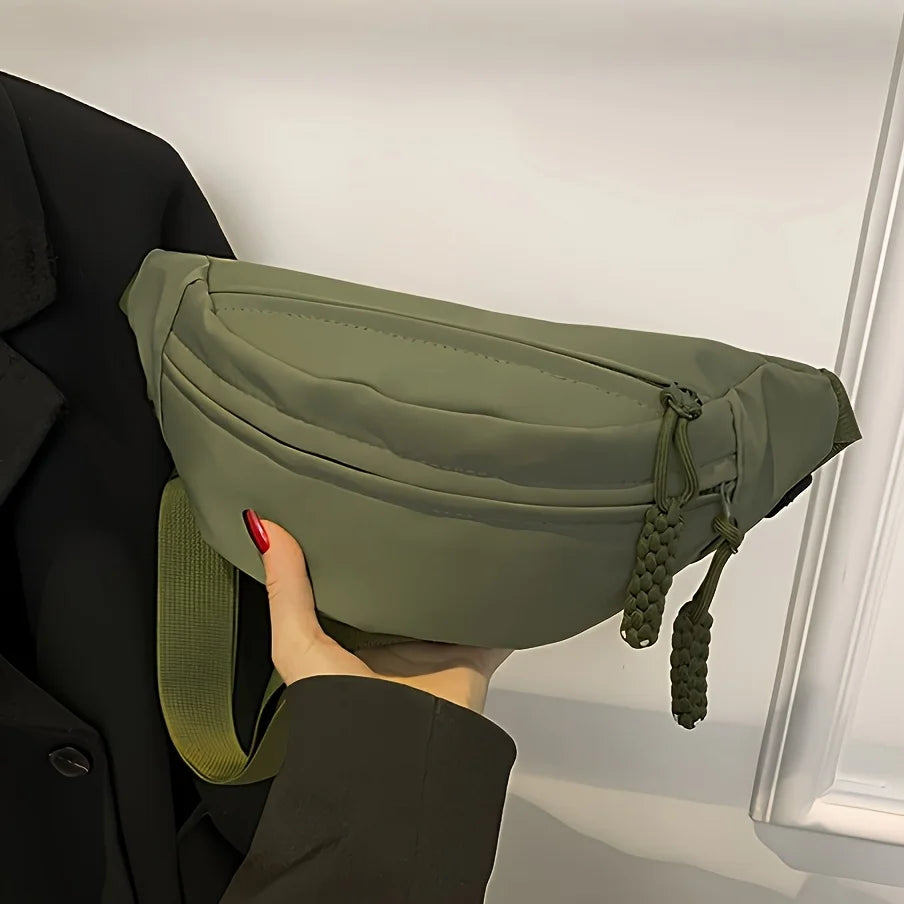 Contrast Nylon Chest Bag