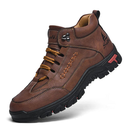 Thick-Sole Round-Toe Hiking Boots