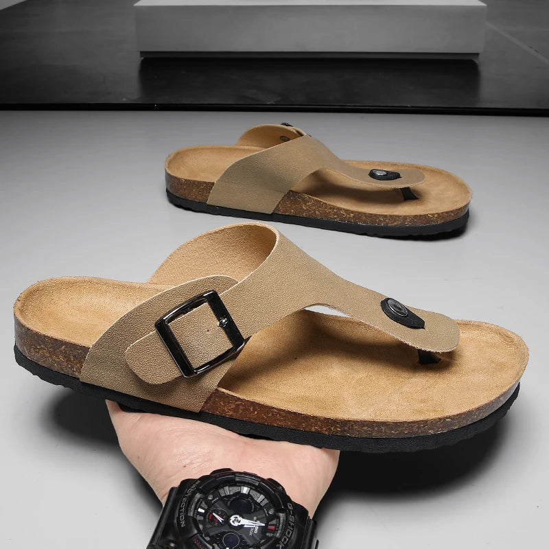Cork Slippers Casual Flip Flops