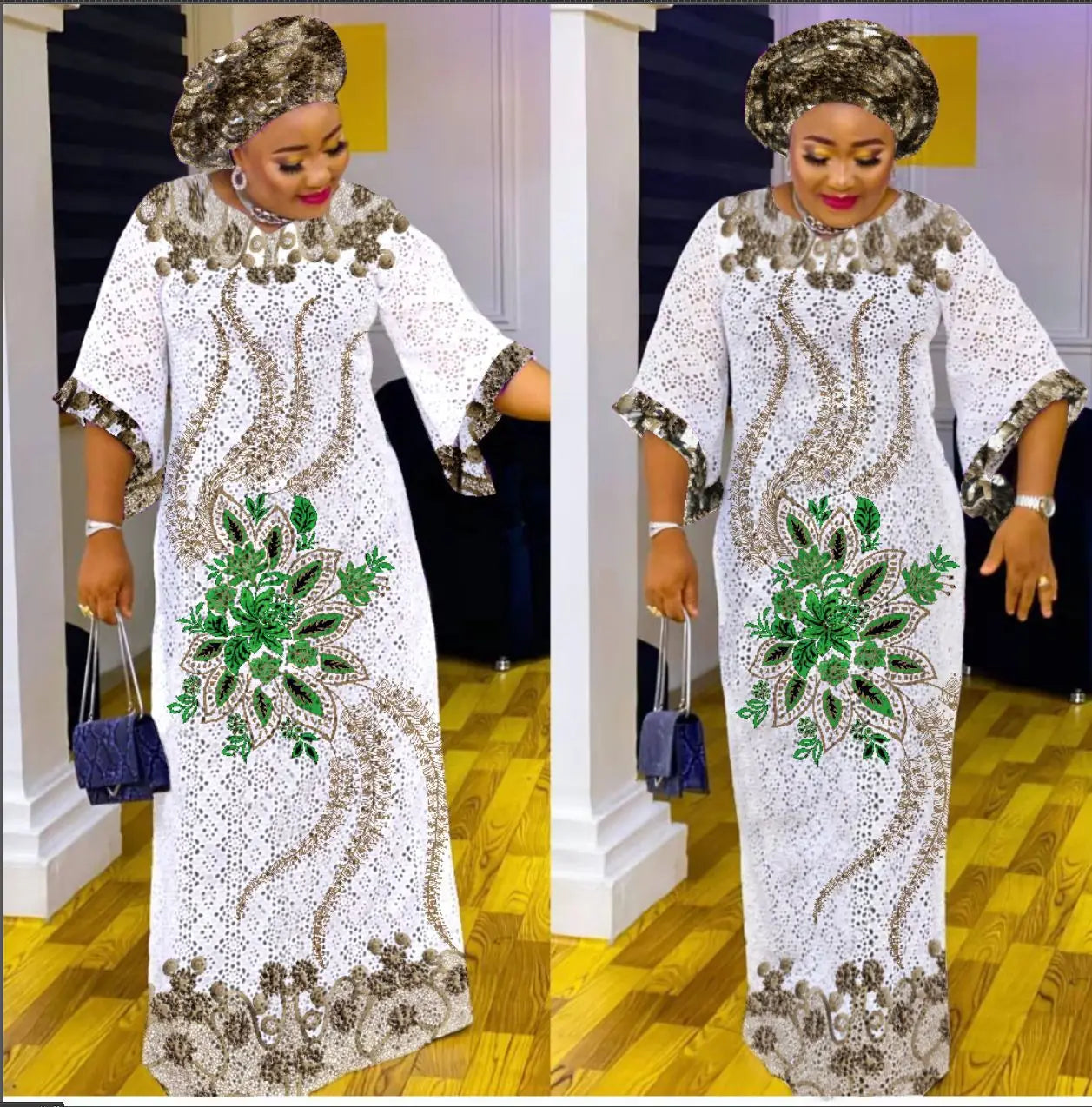Elegant Kaftan Maxi Dress