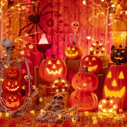 Glowing Pumpkin Lantern Decor