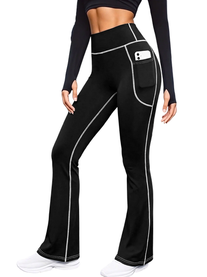 Contrast-Seam Flare Sport Trousers