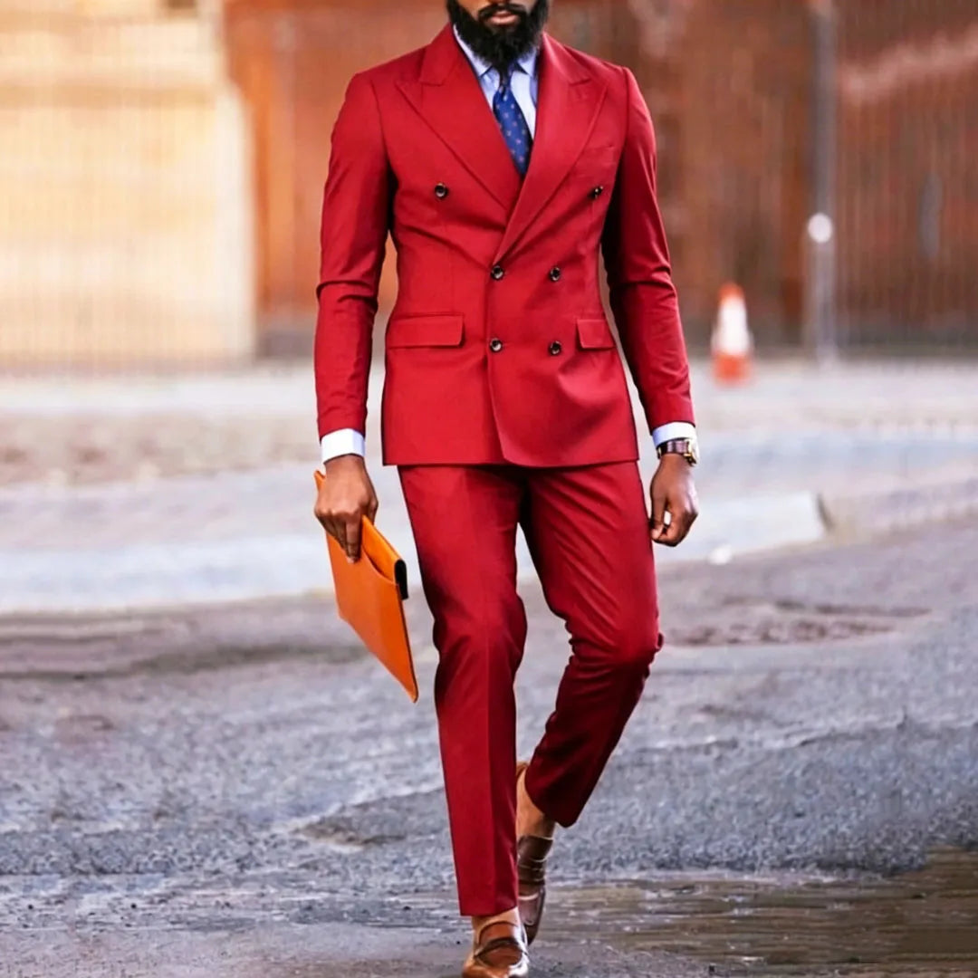 Dark Purple Double Button Suit