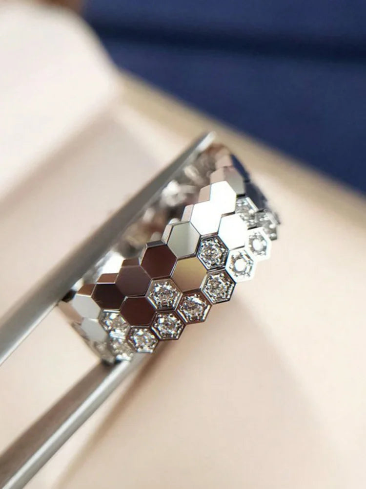 Zircon Wedding Band Ring