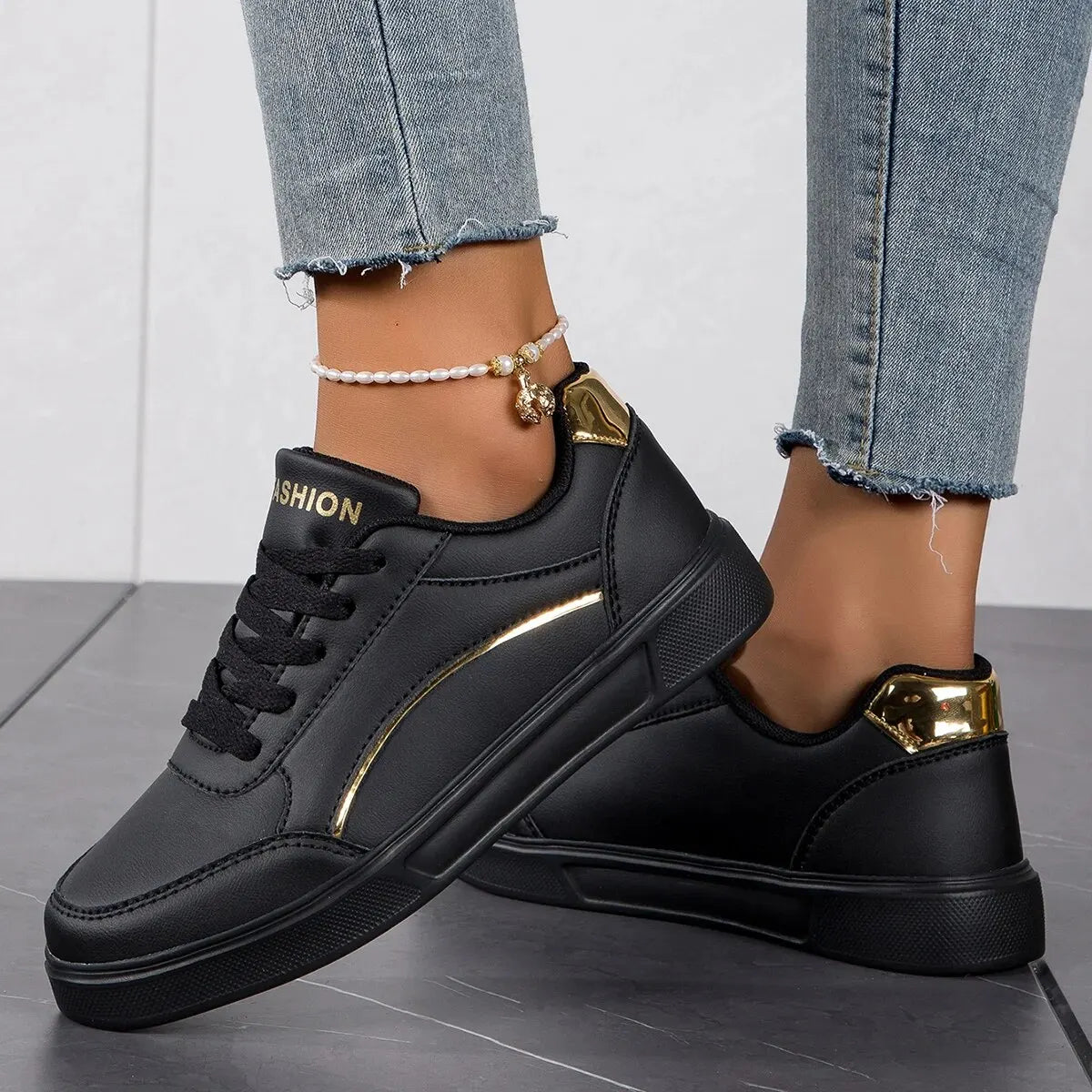 Leather Platform Sneakers