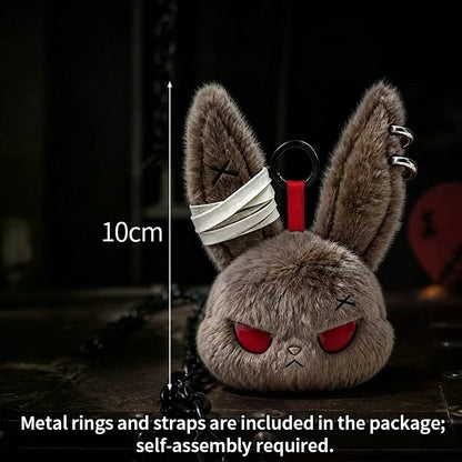 Gothic Bunny Keychain Rabbit Head