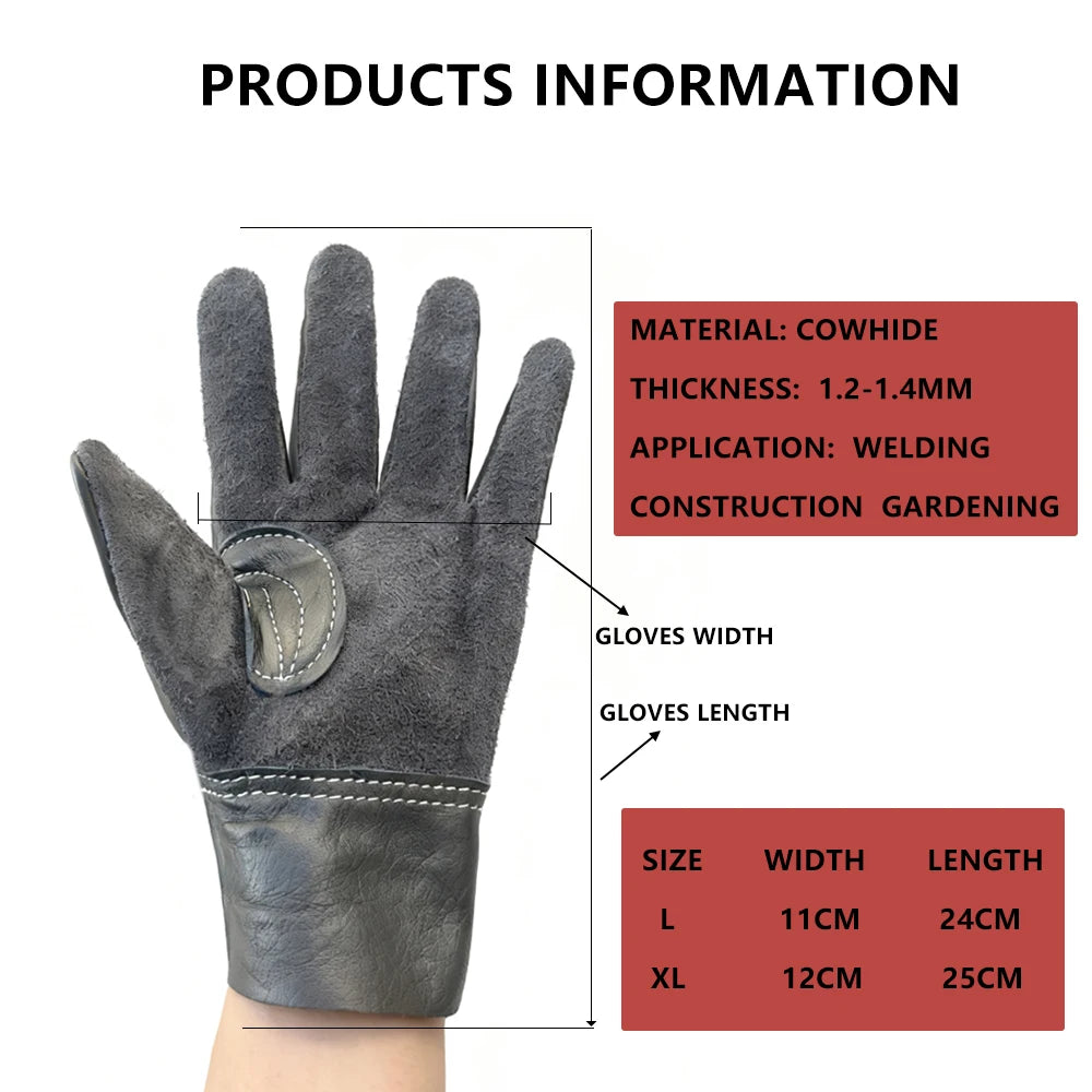 Full Grain Leather Work Gloves