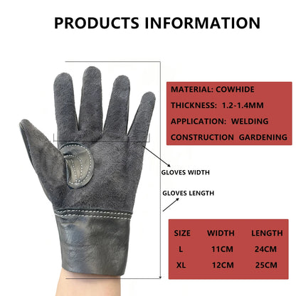 Full Grain Leather Work Gloves