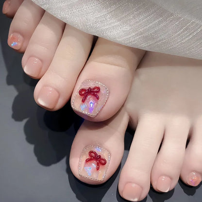 Acrylic Toe Press-On Nail Set