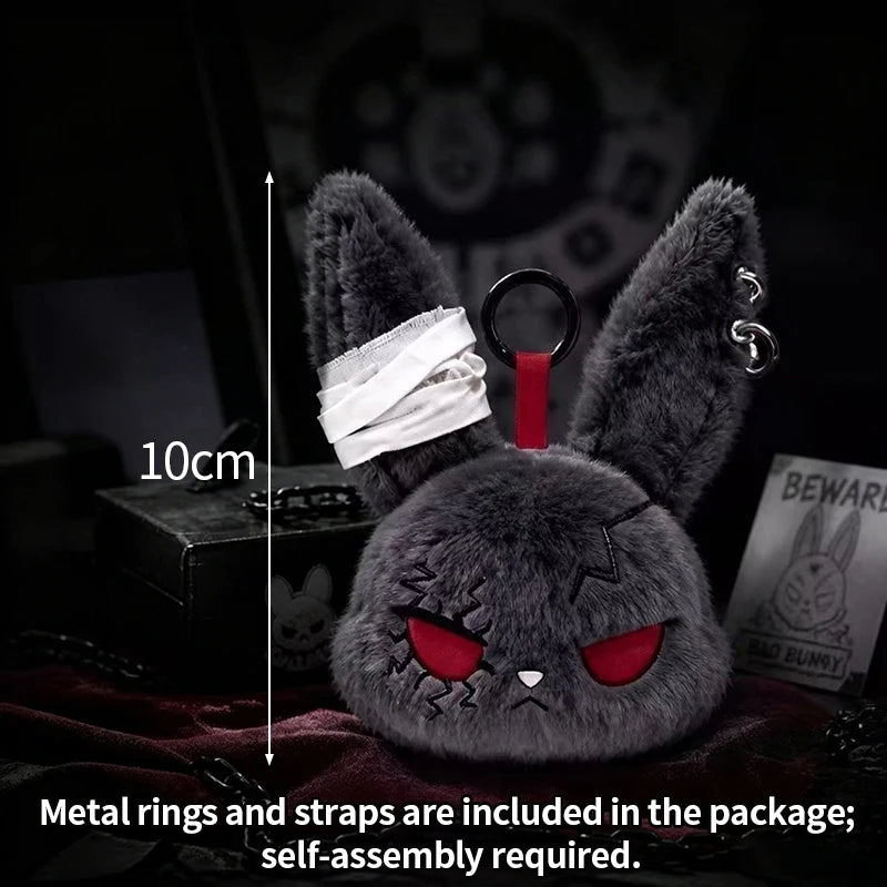 Gothic Bunny Keychain Rabbit Head