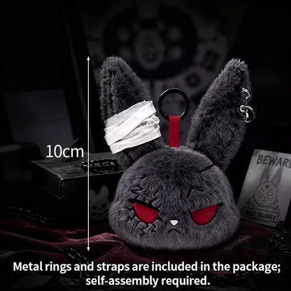 Gothic Bunny Keychain Rabbit Head