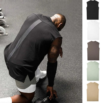 Oversized Cotton O-Neck Tank Top